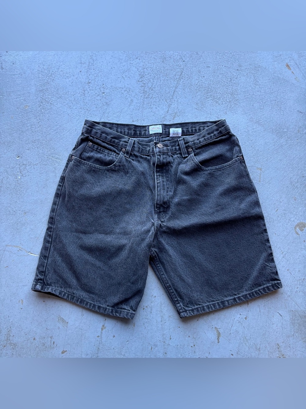 Vintage Cherokee Men's Black Denim Shorts - Classic Five-Pocket